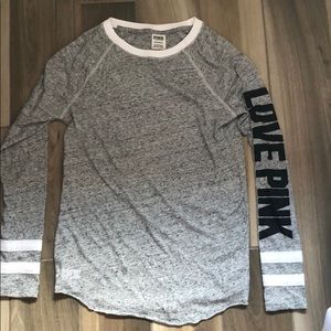 PINK grey long sleeve shirt